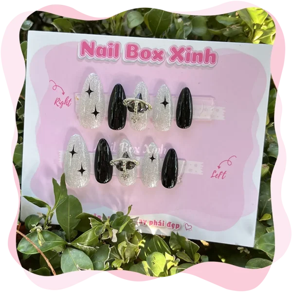 Nail box sang trọng cao cấp đen bóng