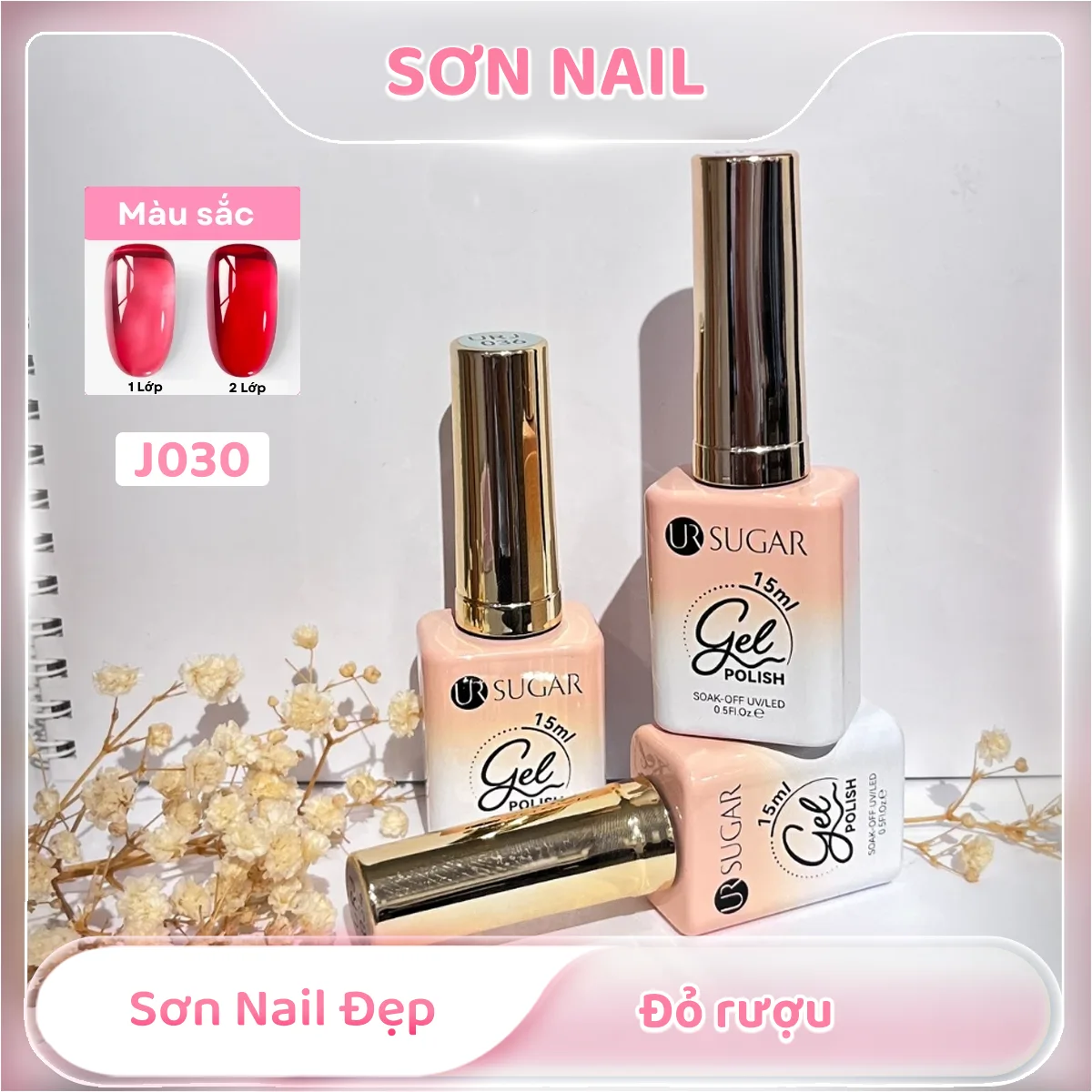 Sơn nail đẹp đỏ rượu