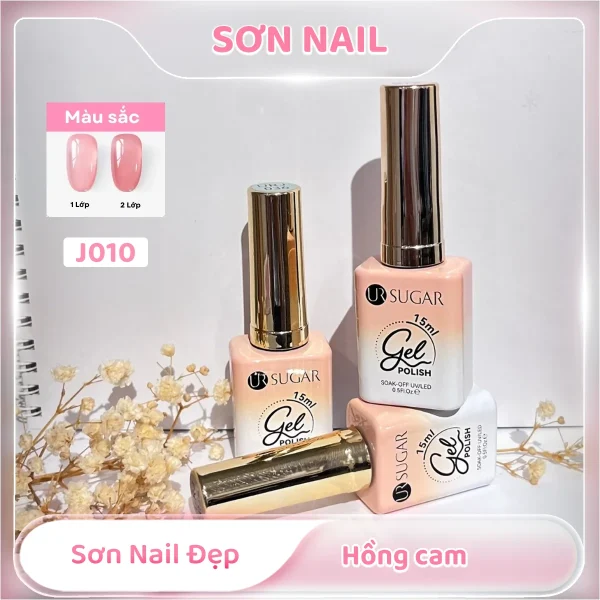 Sơn nail đẹp hồng cam