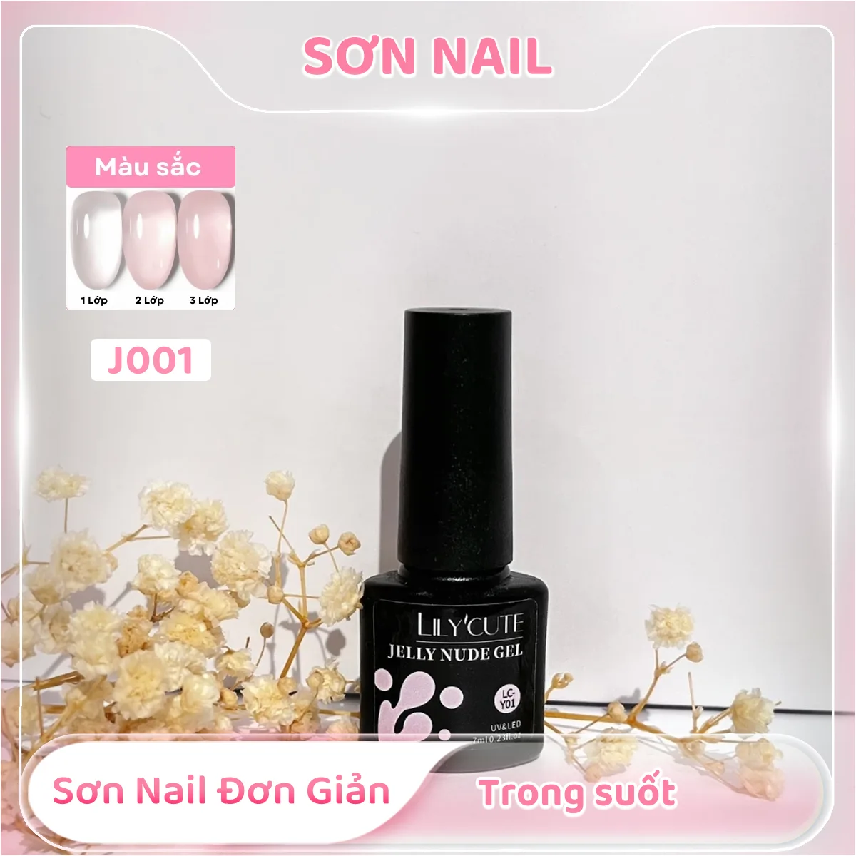 Sơn nail đơn giản trong suốt