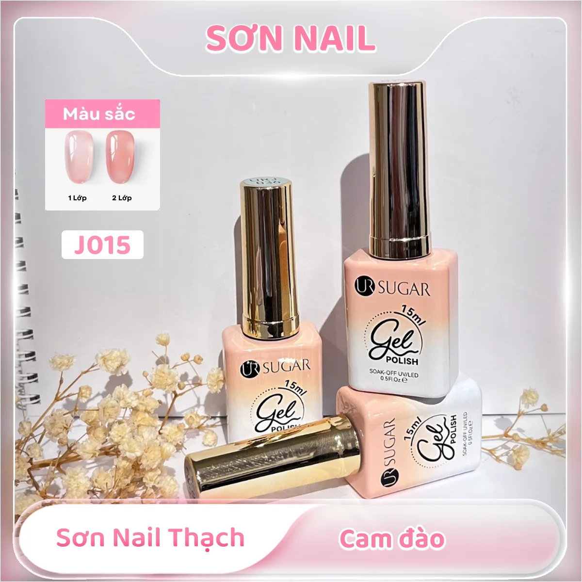 Sơn nail thạch cam đào