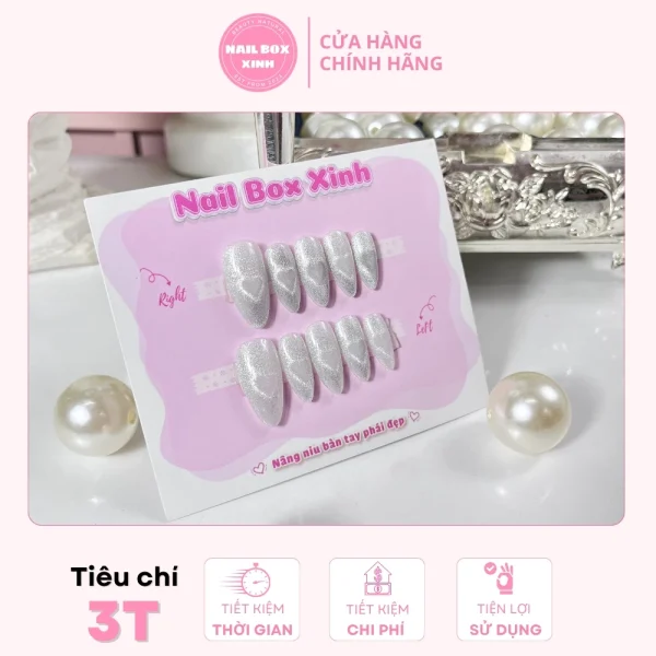 Combo nail box cute trendy mắt mèo