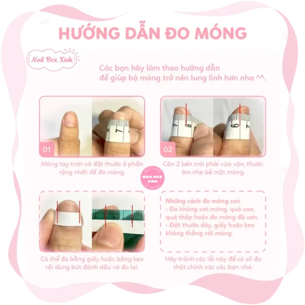 Hướng dẫn đo móng combo